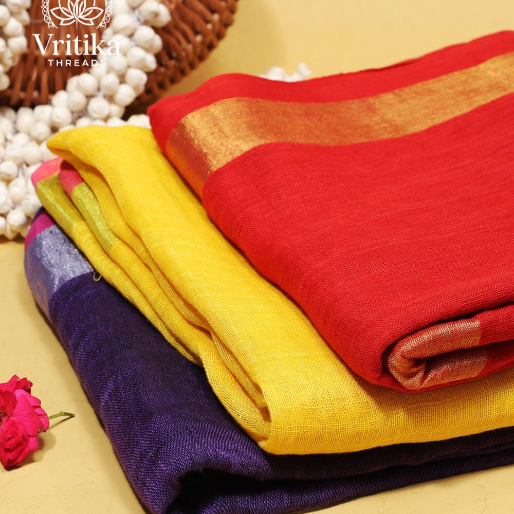 Hand Woven Linen Saree