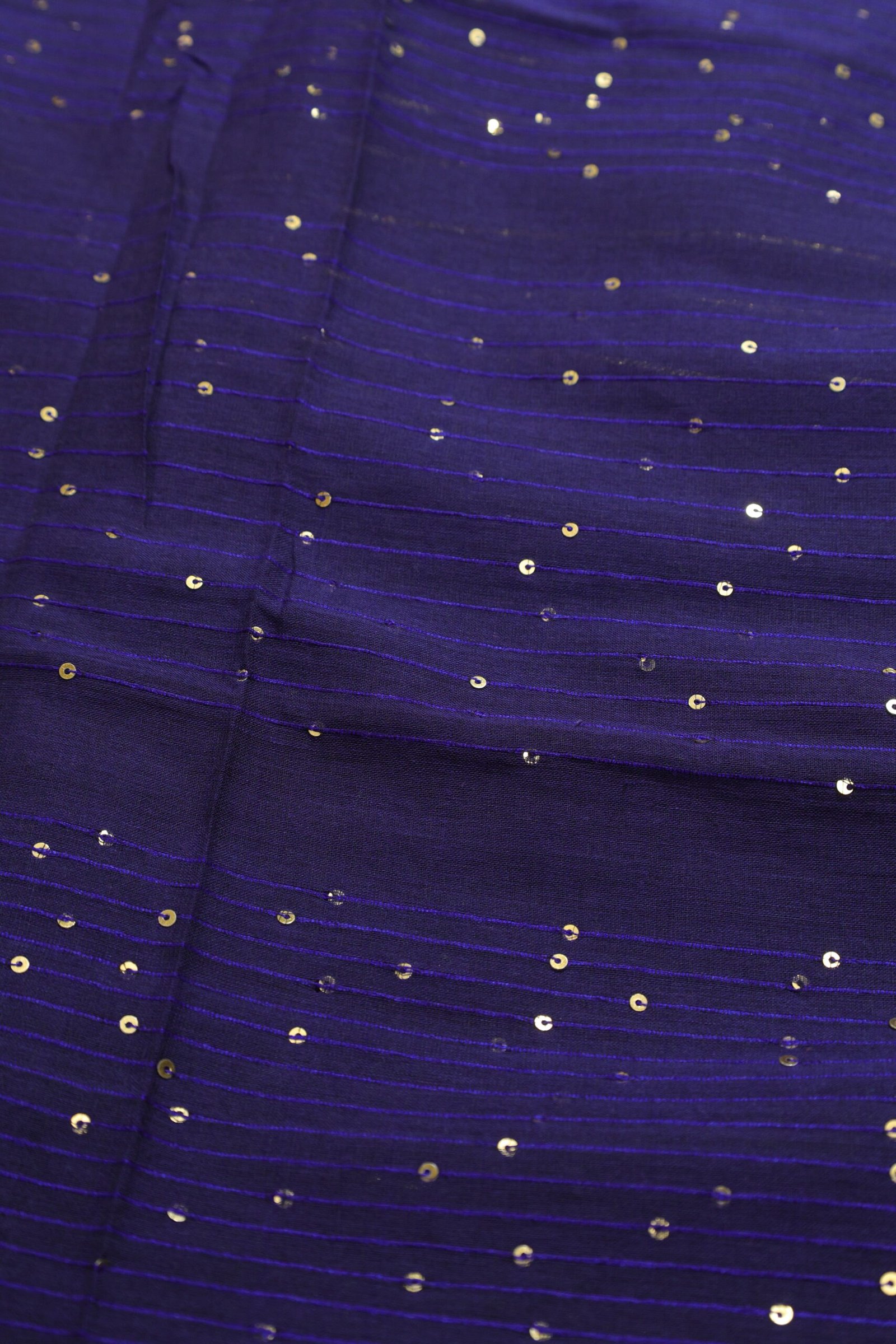 Indigo Sequin Stripe Saree - Image 4